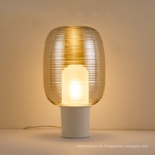 Neue meistverkaufte Hotelbeleuchtung Bernsteinglas dekorative LED-Tischlampe